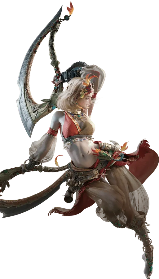 Raya, Disruptor Adventurer with the Dual Blades (official artwork)